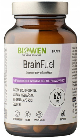 Biowen BrainFuel wsparcie koncentracji i funkcji poznawczych 60 kaps.