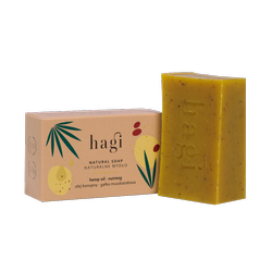 Hagi − Naturalne mydło z olejem konopnym i gałką muszkatołową − 100 g