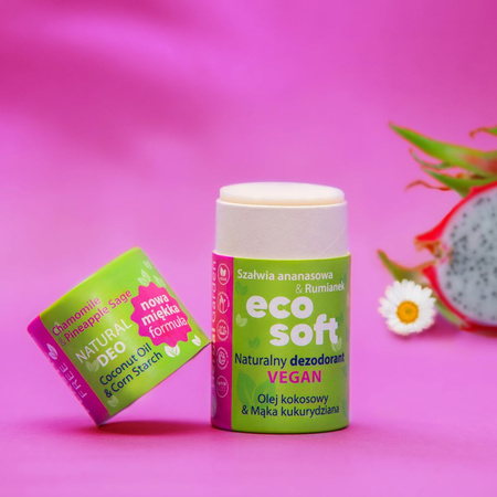 EcoSoft, Naturalny dezodorant damski w sztyfcie, Herbal Garden, ZERO WASTE, 50 ml