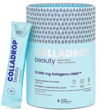 Colladrop® Beauty, kolagen HMG™ 10000 mg  Ananas - 30 saszetek
