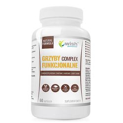 Wish Grzyby Complex Funkcjonalne Cordyceps| Reishi | Shiitake | Maitake | Lion’S Mane 60 kaps.