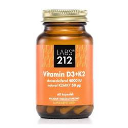 LABS212 Vitamin D 4000 + K2MK7 50 uq - 60 kaps.