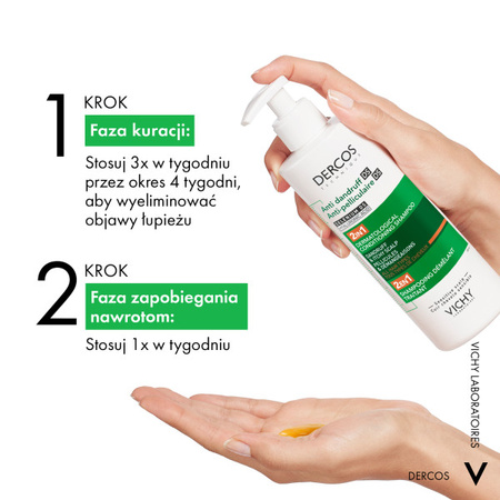Vichy Dercos szampon przeciwłupieżowy z odżywką 2w1  390ml