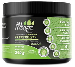Aliness ALLHydrate, Elektrolity JUNIOR Lemonade 240g, 50 porcji