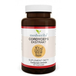 Medverita Cordyceps ekstrakt 500 mg 50 kaps.