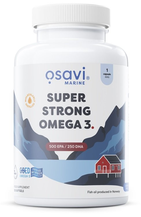 Омега-3 Osavi Super Strong Omega 3, EPA 500 мг и DHA 250 мг, 120 капсул