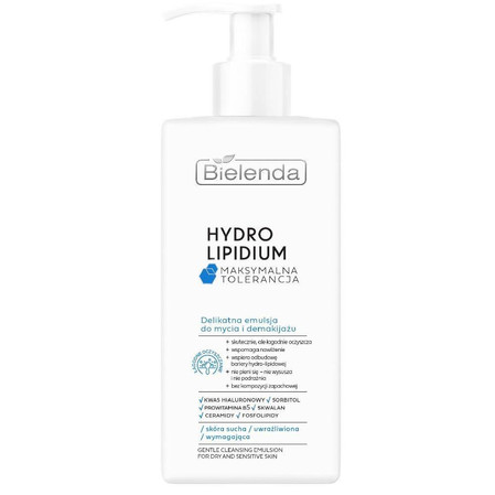 BIELENDA Hydro Lipidum Delikatna Emulsja do mycia i demakijażu - skóra sucha,uwrażliwiona 300ml