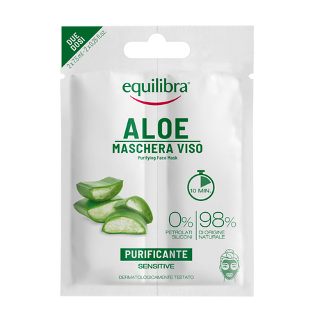 Equilibra Aloesowa oczyszczająca maseczka do twarzy 2 x 7,5ml