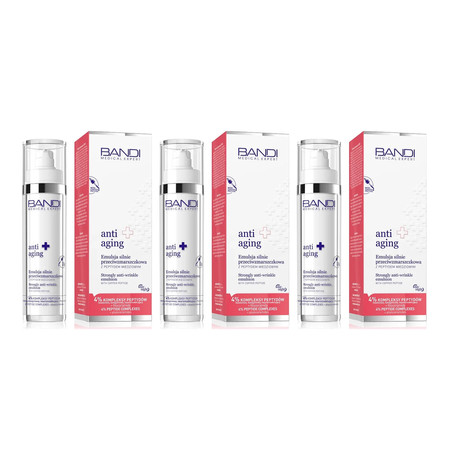 Zestaw: 3x Bandi Medical Expert anti aging Emulsja silnie przeciwzmarszkowa z peptydem miedziowym 50ml