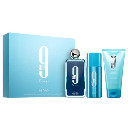 9AM Dive zestaw woda perfumowana spray 100ml + żel pod prysznic 150ml + dezodorant spray 150ml