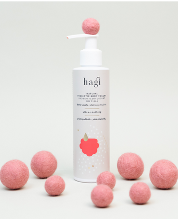 Hagi - Naturalny probiotyczny jogurt do ciała ultra kojący Malinowy Chruśniak 200 ml