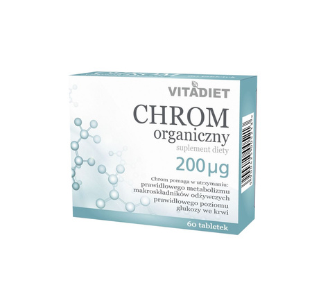 Vitadiet Chrom Organiczny 200 Mcg 60 Tabl.