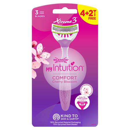My Intuition Xtreme 3 Comfort Cherry Blossom jednorazowe maszynki do golenia dla kobiet 6szt