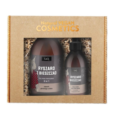 Ryszard z Bieszczad Czarny Mat zestaw żel pod prysznic 500ml + balsam po goleniu 150ml