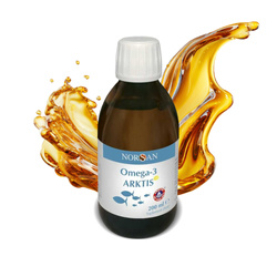 Norsan Omega-3 ARKTIS naturalny olej z dorsza kwasy EPA i DHA 200 ml smak cytrynowy