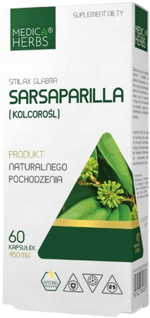 Medica Herbs Sarsaparilla wspomaga oczyszczanie organizmu 60 kaps.