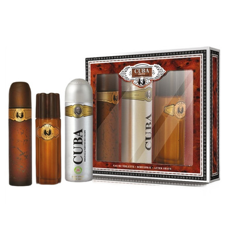 Cuba Gold zestaw woda toaletowa spray 100ml + dezodorant spray 200ml + balsam po goleniu 100ml