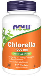 Now Foods Chlorella 1000 mg na wsparcie procesu detoksykacji 120 tabl.