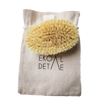 EkoDetale, Szczotka do masażu na sucho z włosiem Tampico, w woreczku