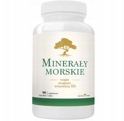 Natural Herbs Minerały morskie Wapń Magnez Witamina D3 90 kaps.