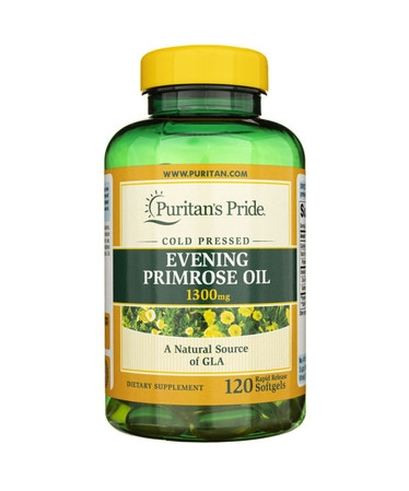Puritan's Pride Evening Primrose Oil 1300 mg olej z wiesiołka 120 kaps.