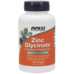 Zinc Glycinate - Chelat Cynku i Olej z Pestek Dyni (120 kaps.)