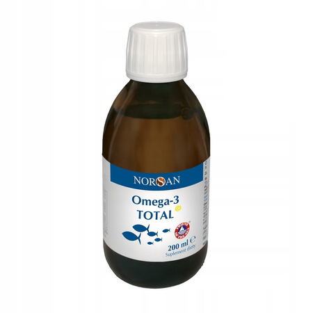 Norsan Omega-3 TOTAL olej rybny kwasy tłuszczowe 200 ml smak cytryna