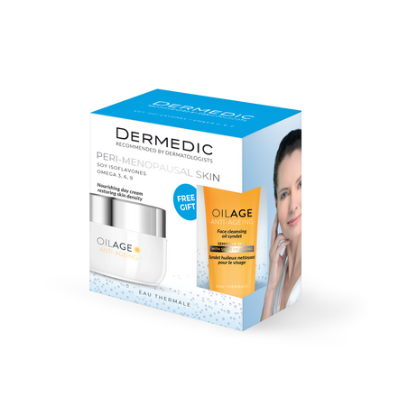 Dermedic ZESTAW OILAGE odżywczy krem na dzień 50 ml + olejowy syndet do mycia 25 ml