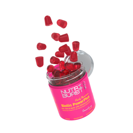 Nutriburst Biotin PowerPlus suplement w żelach wspierający zdrowie włosów, skóry i paznokci 60 szt.