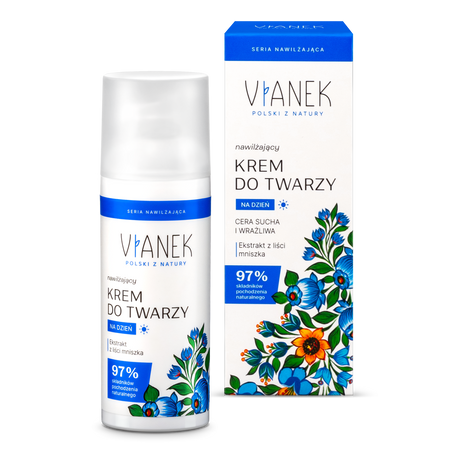 Vianek, Nawilżający krem do twarzy na dzień, 50 ml