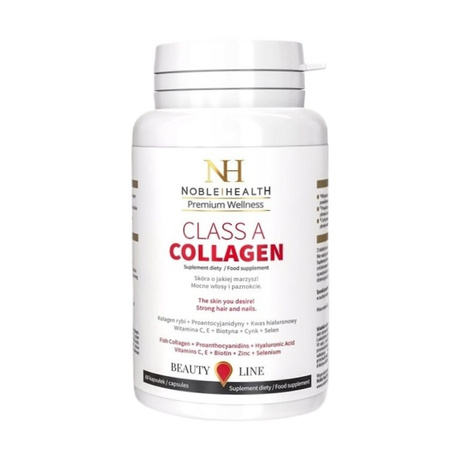 Noble Health Class A Collagen wsparcie skóry i włosów 90 kaps.