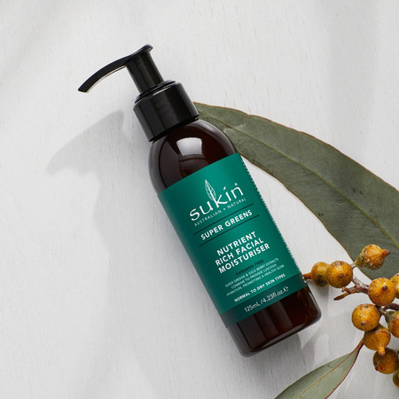 Sukin, SUPER GREENS, Detoksykująco-nawilżający krem do twarzy, 125 ml