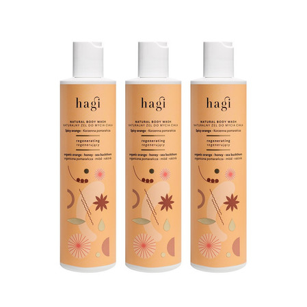 Zestaw: 3x Hagi - Żel do mycia korzenna pomarańcza 300 ml