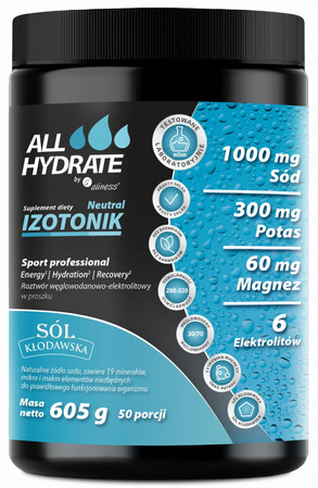 Aliness ALLHydrate, Izotonik Sport Neutral 605g, 50 porcji
