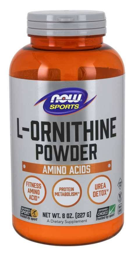 L-орнитин в порошке NOW Foods Sports L-Ornithine, 227 г