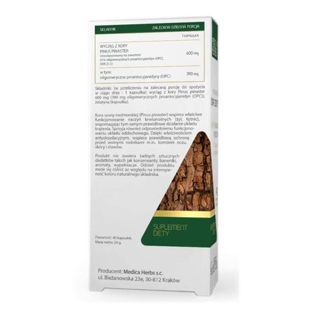 Zestaw 2x Medica Herbs Kora Sosny 40 kaps