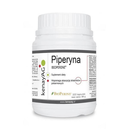 KENAY Piperyna BioPerine® na wsparcie układu pokarmowego i przyswajania składników odżywczych 300 kaps.