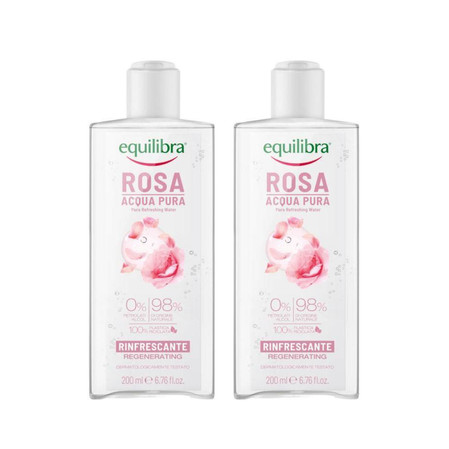 Zestaw: 2x Equilibra − Czysta woda różana orzeźwiająca − 200 ml