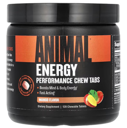 Universal Nutrition Animal Energy Performance Węglowodany 120 tabl. do żucia smak mango