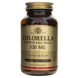 Solgar Chlorella 520 mg - rozerwane ściany komórek 100 kaps.