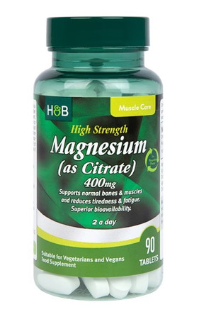 Holland & Barrett High Strength Magnesium (as Citrate) 400 mg Magnez 90 tabl.