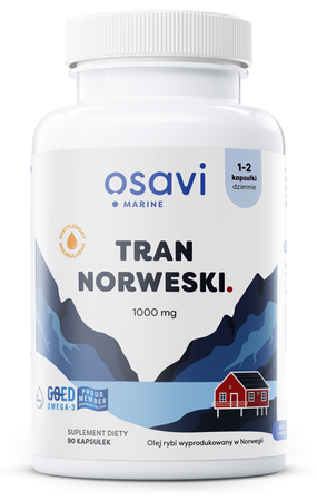 Osavi Tran Norweski Kapsułki, 1000mg (Cytryna) - 90 kaps.