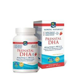 Prenatal DHA Omega-3 830mg + D3 400IU suplement diety o smaku truskawkowym 90 kapsułek