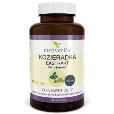 Medverita Kozieradka FenuSterols ekstrakt 120 kaps.