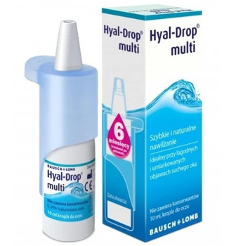 Hyal-Drop multi, nawilżające krople do oczu, 10 ml