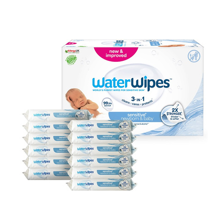 WaterWipes BIO, Chusteczki nawilżane dla dzieci WIELOPAK 720 szt. (12 op. x 60 szt.)