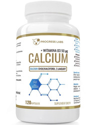 Progress Labs Calcium + Witamina D3 2000IU - 120 kaps.