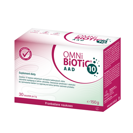 Omni-Biotic® 10 Aad probiotyk przy antybiotykoterapii 30 sasz. x 5g vege