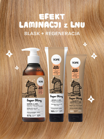 Yope Daily Heroes Super Shiny Szampon z lnem 300ml