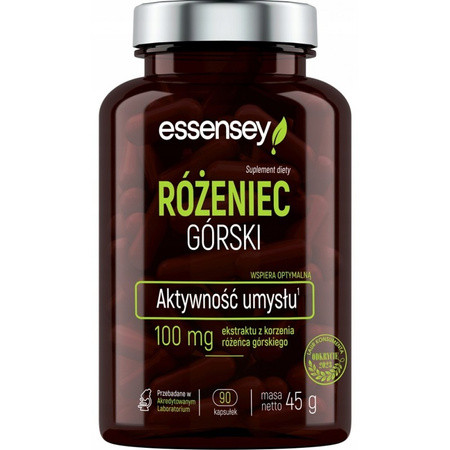 Essensey Różeniec Górski - suplement na aktywność umysłu - 90 kaps.